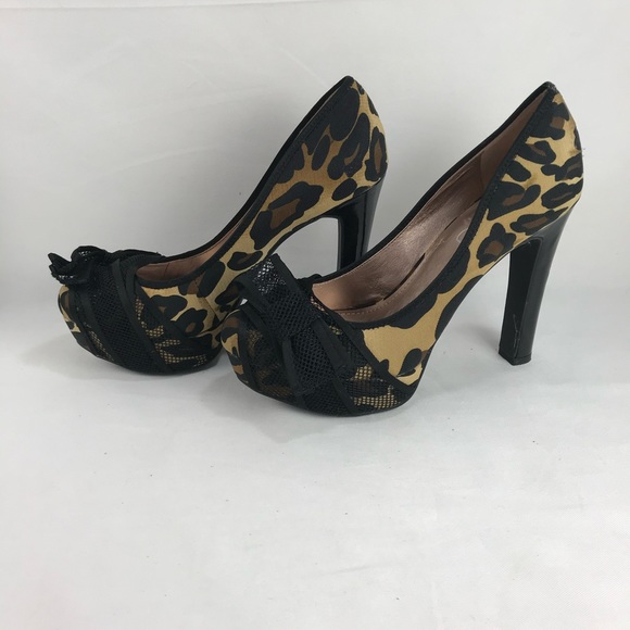 BCBG Leopard Design and Bow Toe Super High Heels (101) - Picture 3 of 8
